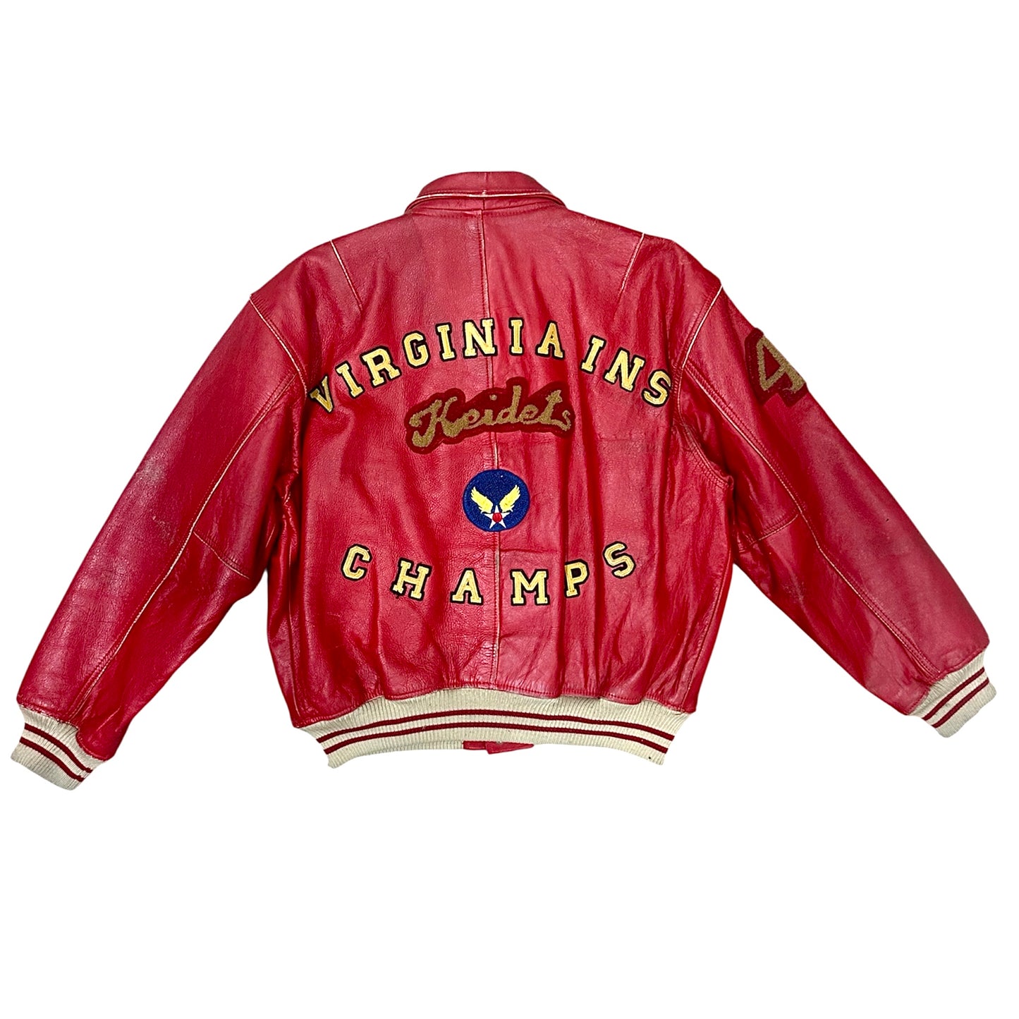 Avirex Giacca College Vintage in Pelle Rossa – Taglia M