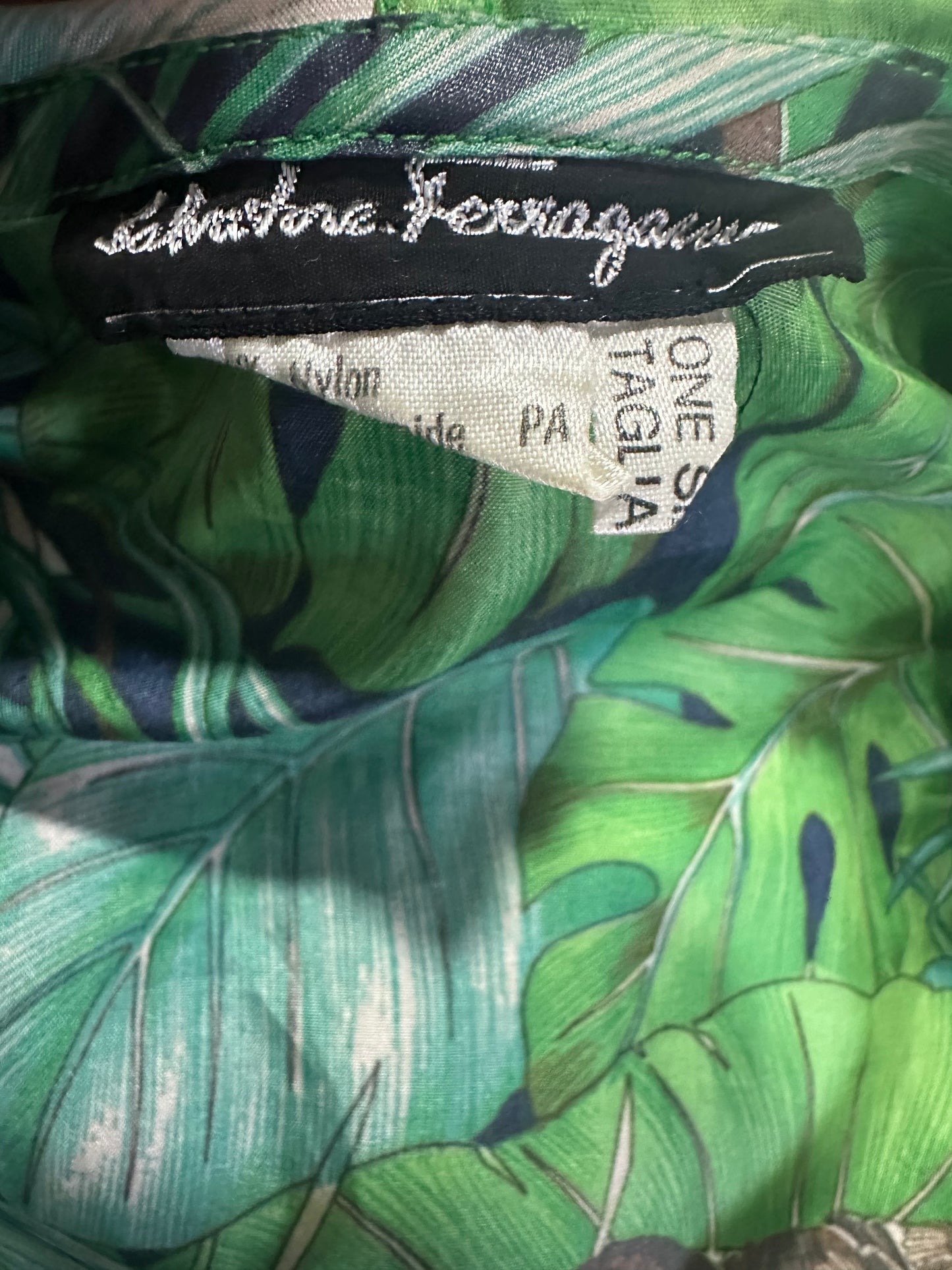 Giacca a Vento Salvatore Ferragamo Stampa Giungla con Leopardi (Taglia M)