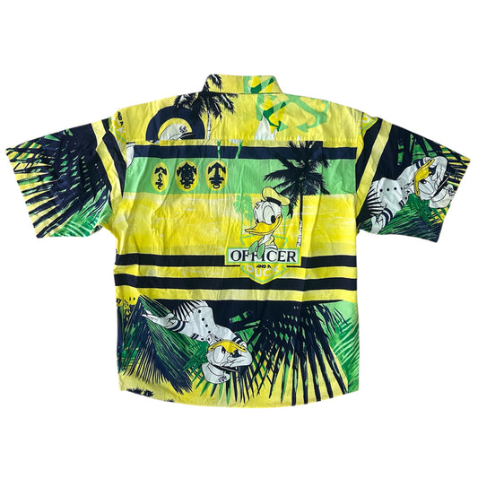 Camicia Uomo Iceberg Vintage con Stampa Tropicale e Mickey Mouse Size XL