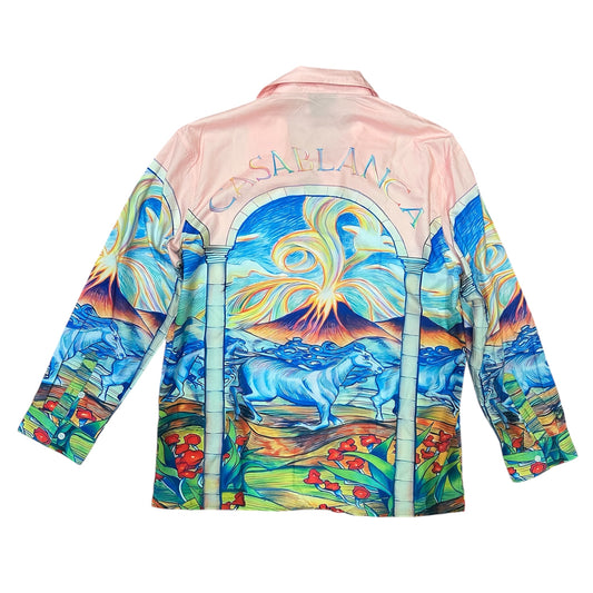 Camicia da Uomo Casablanca Stampa "Cavalli al Tramonto" - Taglia XL