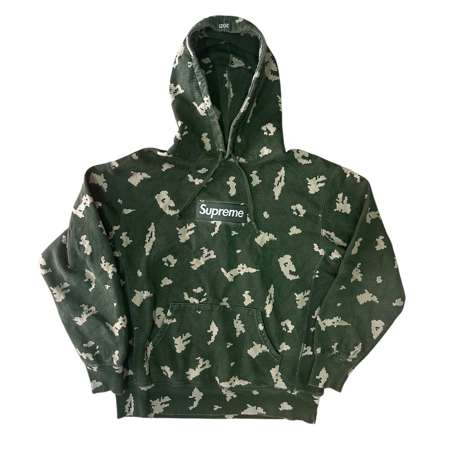 Felpa con Cappuccio Supreme Box Logo Camo Digitale Size L