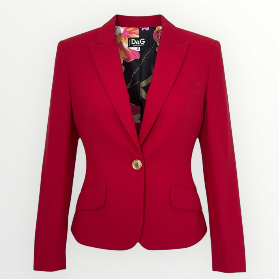 Blazer D&G Dolce & Gabbana Rosso Taglia 40