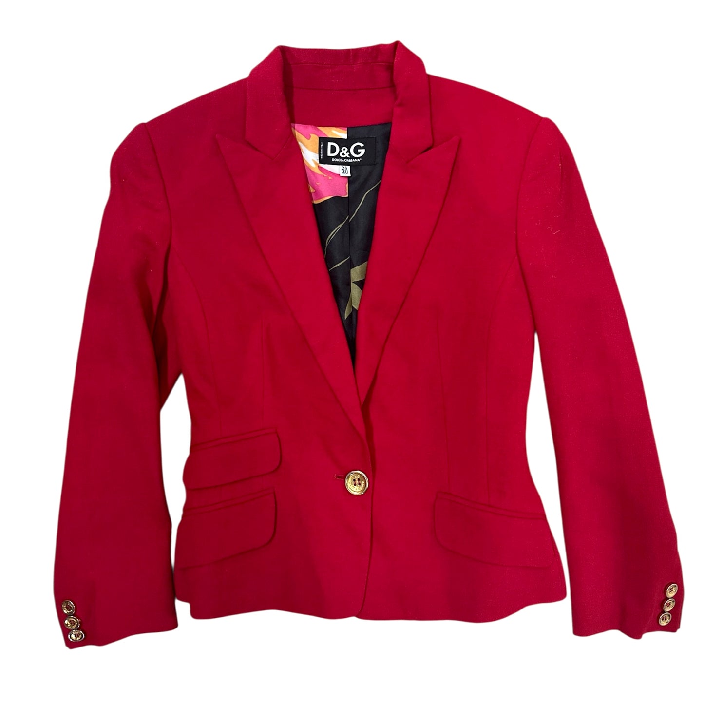 Blazer D&G Dolce & Gabbana Rosso Taglia 40