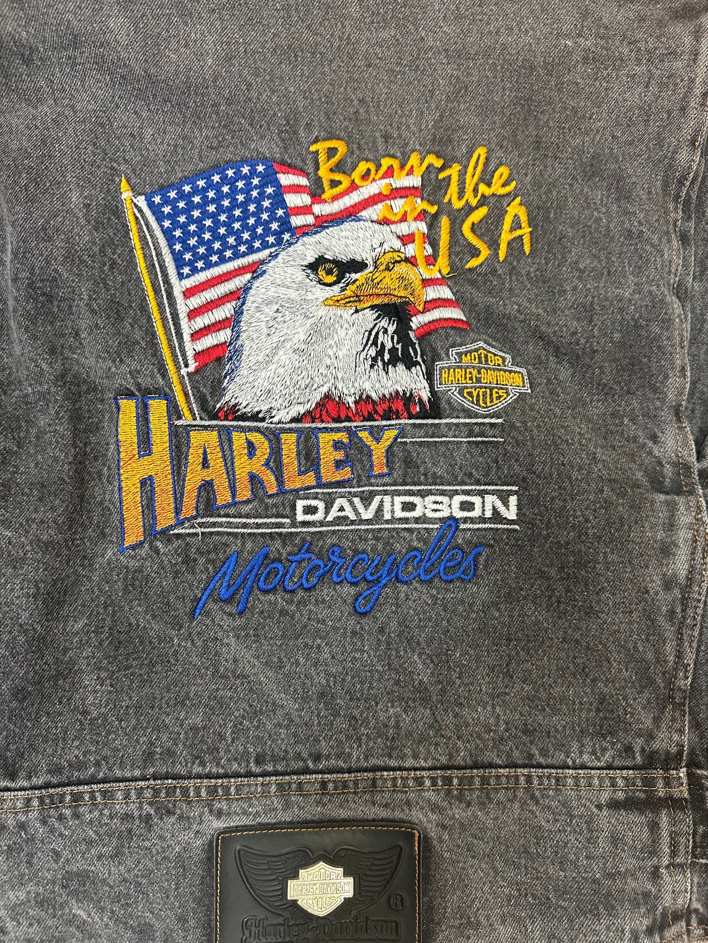 Giacca Harley-Davidson da Donna in Denim Scuro - Stile Iconico e Ribelle Size S