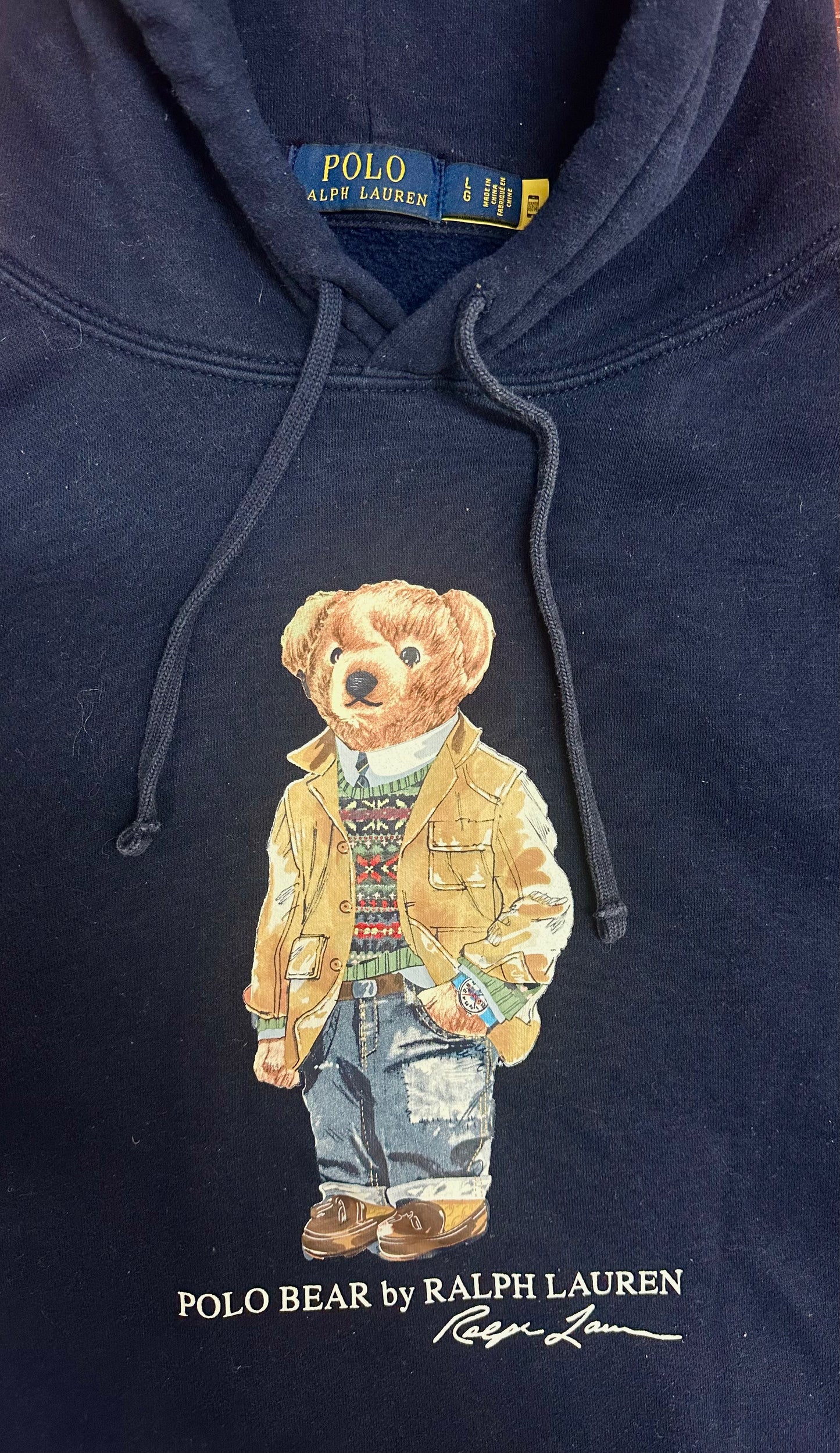 Felpa con Cappuccio Polo Bear by Ralph Lauren - Blu Navy Size L