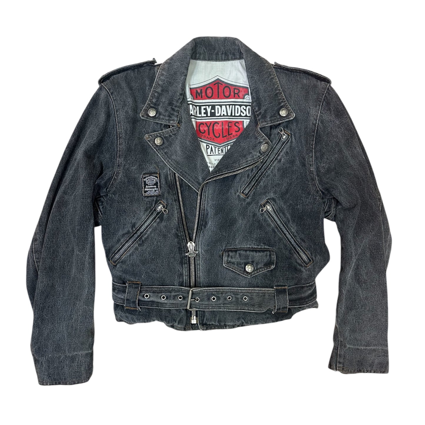 Giacca Harley-Davidson da Donna in Denim Scuro - Stile Iconico e Ribelle Size S
