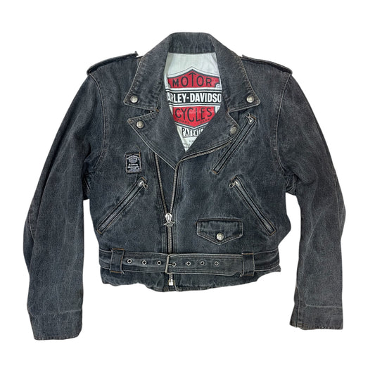 Giacca Harley-Davidson da Donna in Denim Scuro - Stile Iconico e Ribelle Size S